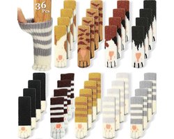 Meubelsokken - 36 stuks (9 sets) - Kattenstoelsokken - Kattenpoot stoelpootsokken - Kattenmeubelsokken - Gebreide meubelsokken