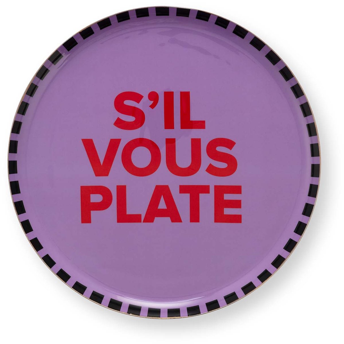 Wandbord - S'il Vous - Muurdecoratie van Metaal - Meerkleurig - 30cm