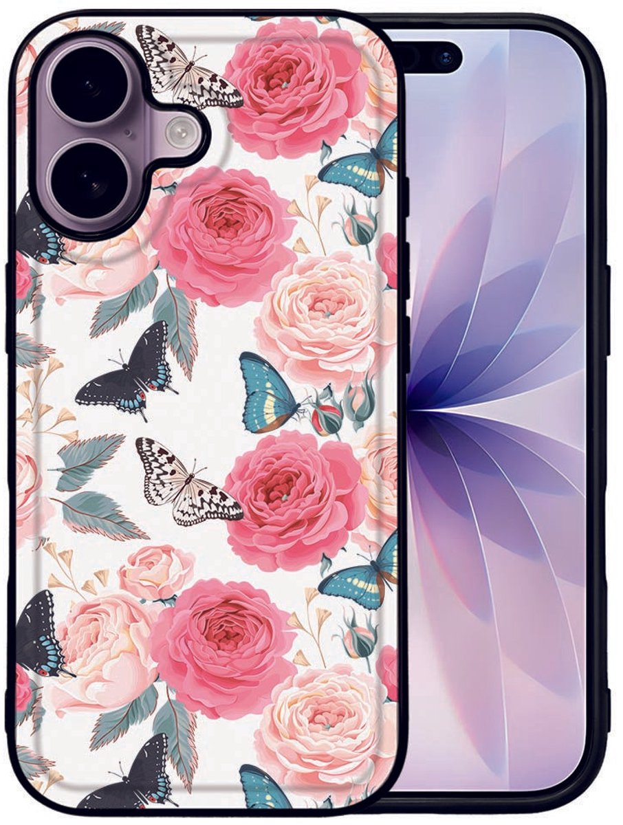 Telefoonhoesje iPhone 17 Butterfly Roses