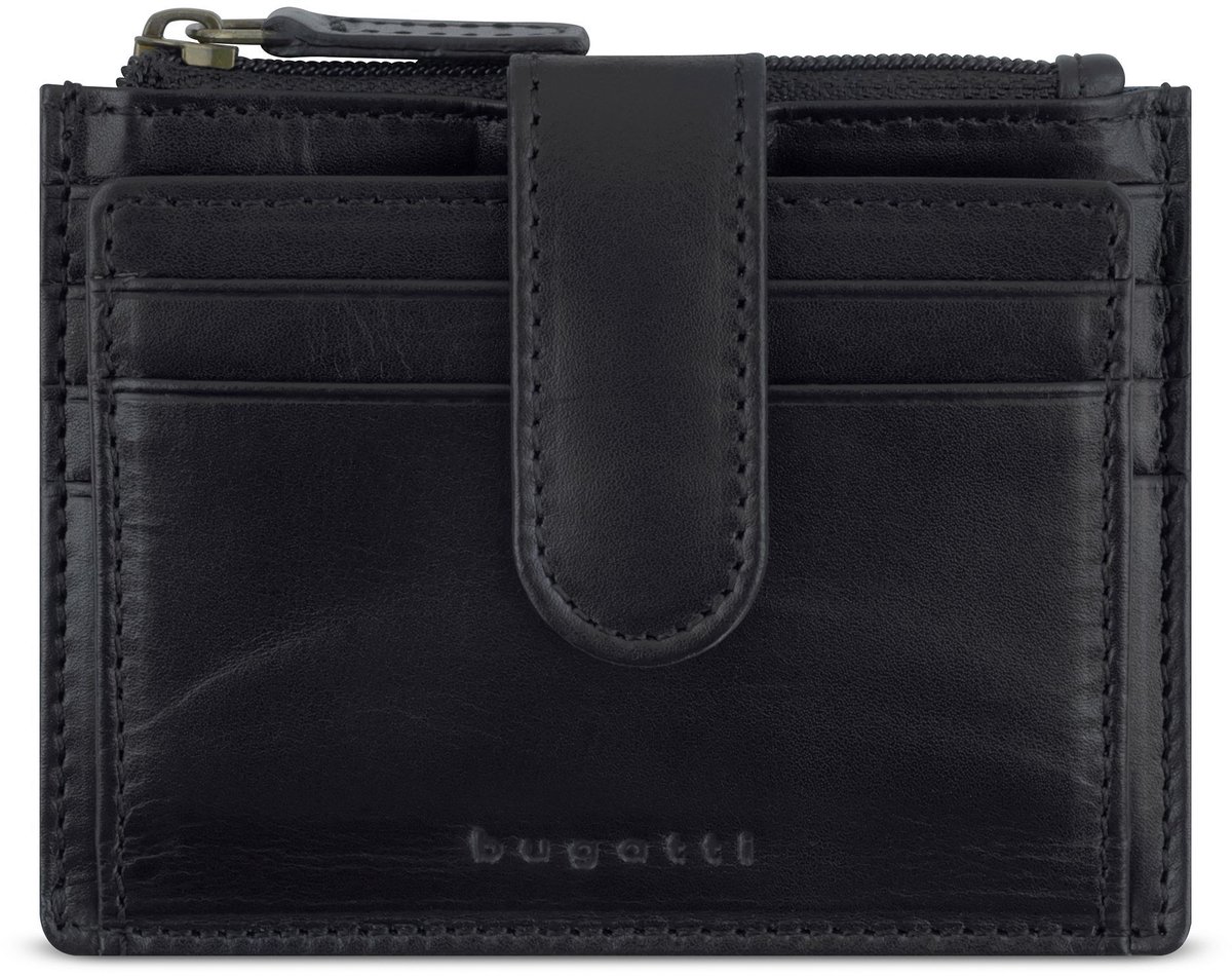 Bugatti Remo Portemonnee RFID-bescherming Leer 11 cm - Jongens - Horizontaal - schwarz