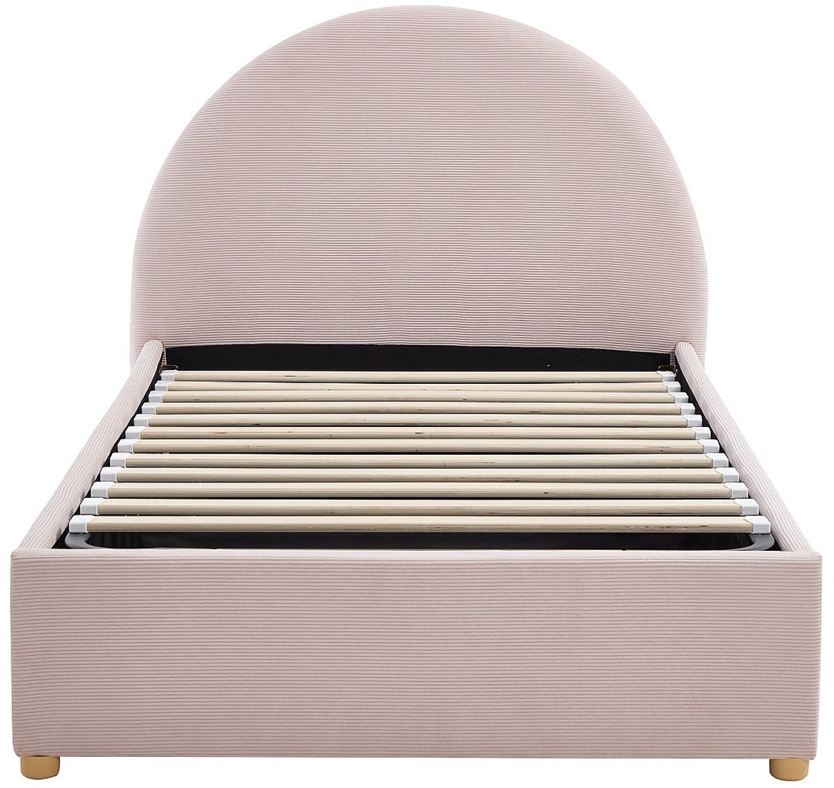 Vente-unique Bed met opbergruimte fluweel roze 90 x 190 cm