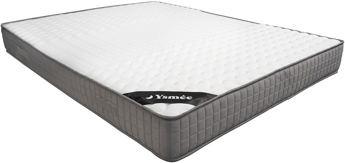 Vente-unique Set 160 x 200 cm bedbodem met opbergruimte, licht naturel + matras van schuim met vormgeheugen met 11 zones, dikte 22 cm - DANEVO van YSMÉE