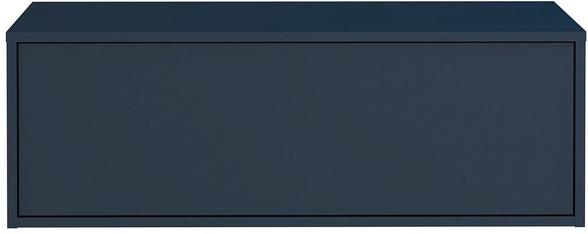 Vente-unique Zwevend badkamermeubel onder wastafel - Nachtblauw - 94 cm - TEANA II