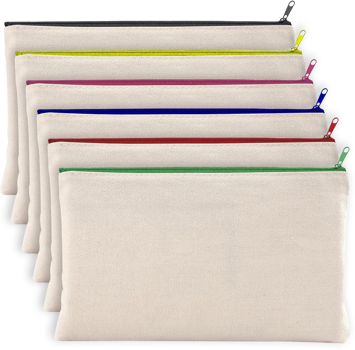 IMPERATORIS® Katoenen Tas - Draagtasje met Hengsels - Boodschappen voor Kinderen en Volwassenen - Stevige Kwaliteit - 6 Stuks - Naturel