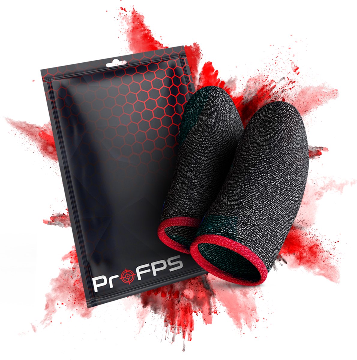 ProFPS Finger Sleeves – 4 Stuks – Silver Fiber Anti-Slip Grip – Mobile Gaming