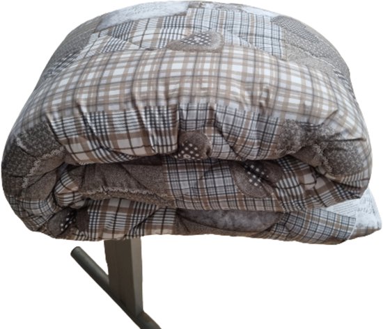 Beau Maison Bedrukt Dekbed - Dekbed Zonder Overtrek - Beige Taupe - 200 x 200 cm - Hoesloos - 2 in 1 dekbed - Wasbaar van Beau Maison — afbeelding 2