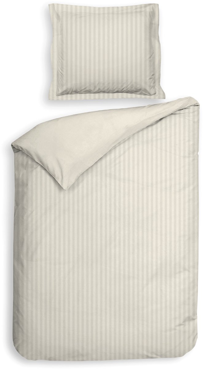 Heckettlane Dekbedovertrek Banda - Bedlinnen met Strepen - 140x200-220 cm - Eenpersoons - 