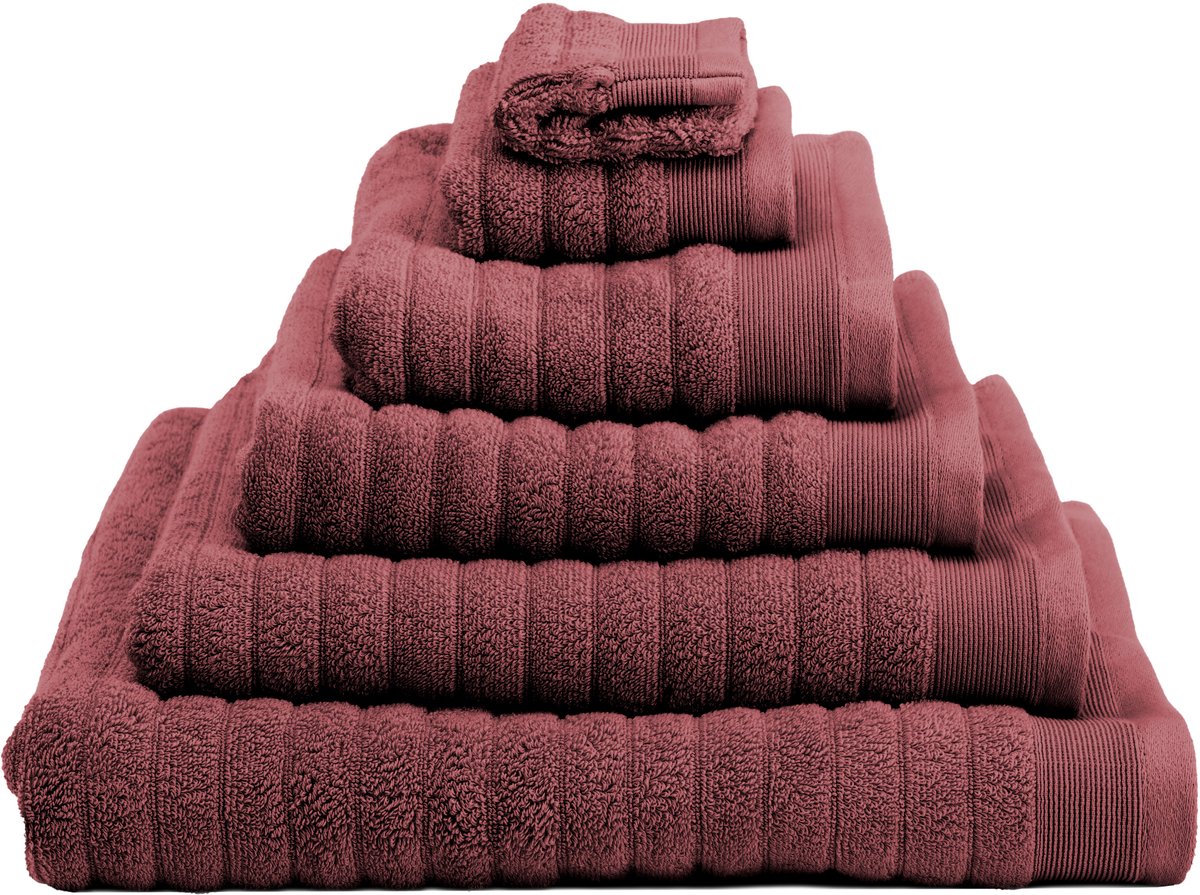 Heckettlane Gastendoekje Prestige - Toilet Handdoek van 100% Katoen - 30x50 cm - Klein handoekje voor WC 3 Stuks - Rood