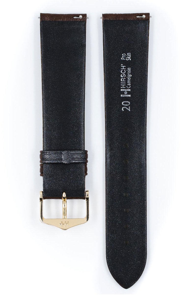Hirsh Horlogeband Camelgrain Bruin - Leer - 18mm