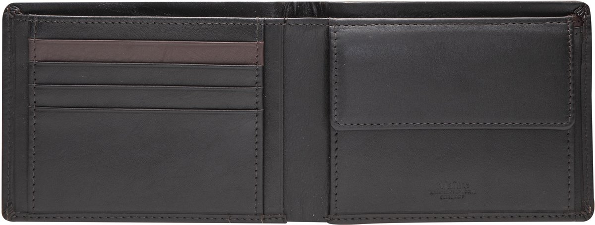 Maître Tinello Gilbrecht Portemonnee RFID-bescherming Leer 12.5 cm - Jongens - Horizontaal - darkbrown