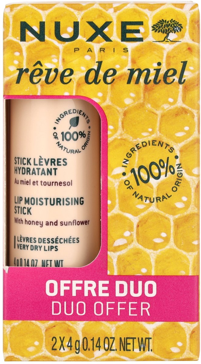 Nuxe Reve De Miel Lip Moisturizing Stick Duo Set 8 ml - 2x4gr