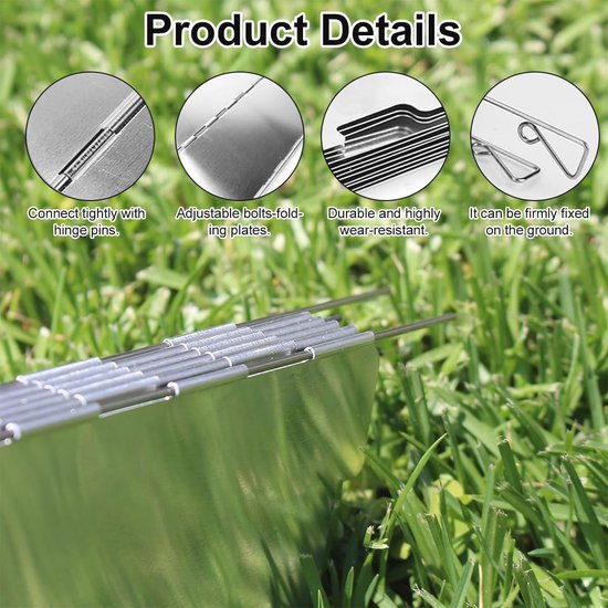 Inklapbaar Campingkooktoestel met Windscherm - 14 Platen, Lichte Bescherming, Perfect voor BBQ, Picknick en Kamperen — afbeelding 4