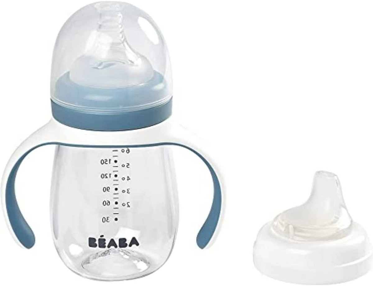 2-in-1 peuterbeker met rietje - 100% waterdicht en afneembare handgrepen - ideaal voor onderweg