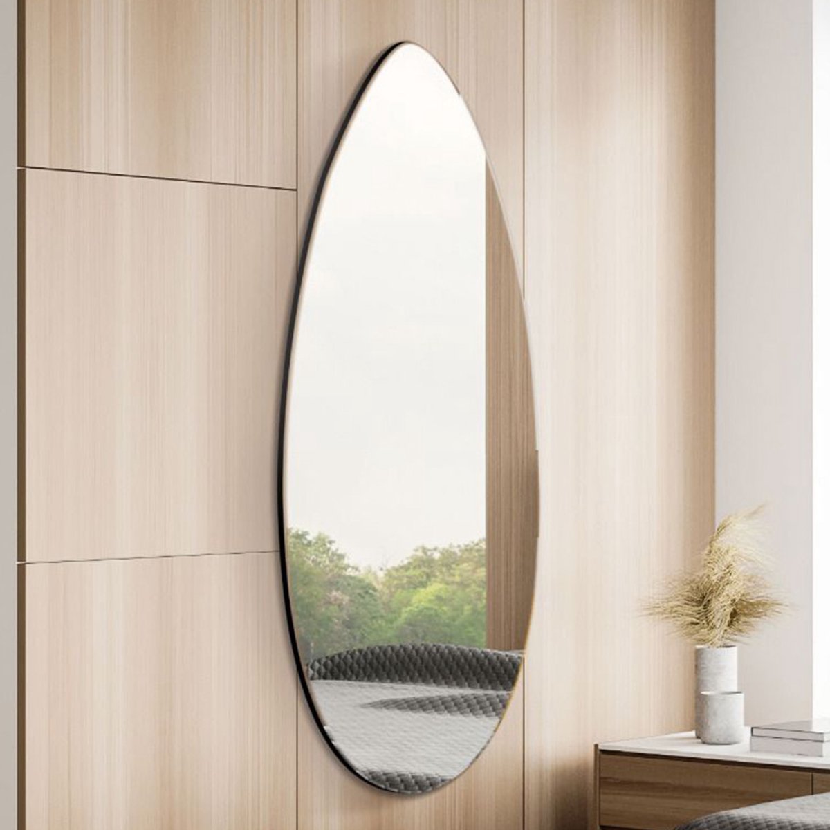 Milton & Oldbrook Wandspiegel 60 x 160 cm Kumla Wit