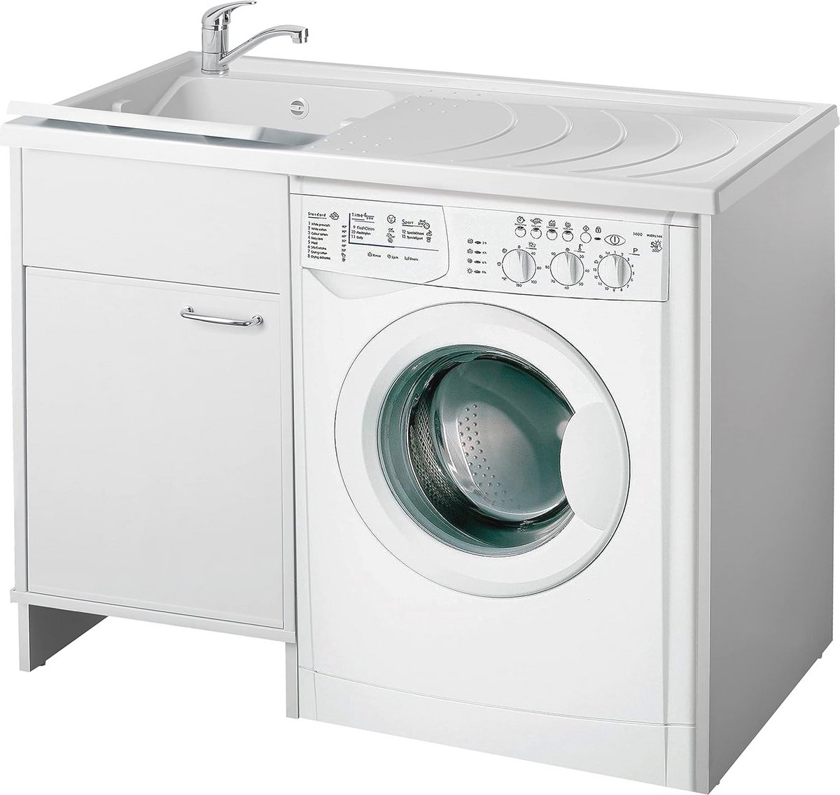 Wasmachineafdekking met Wastafel - Duurzaam en Functioneel, 109 x 60 x 89 cm
