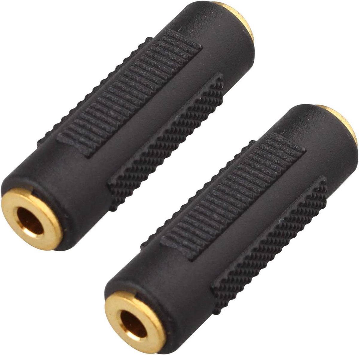 E-Ambar - Audio Adapter: 3.5mm Stereo Jack naar Vrouwelijk Vergulde Connector - Zwart