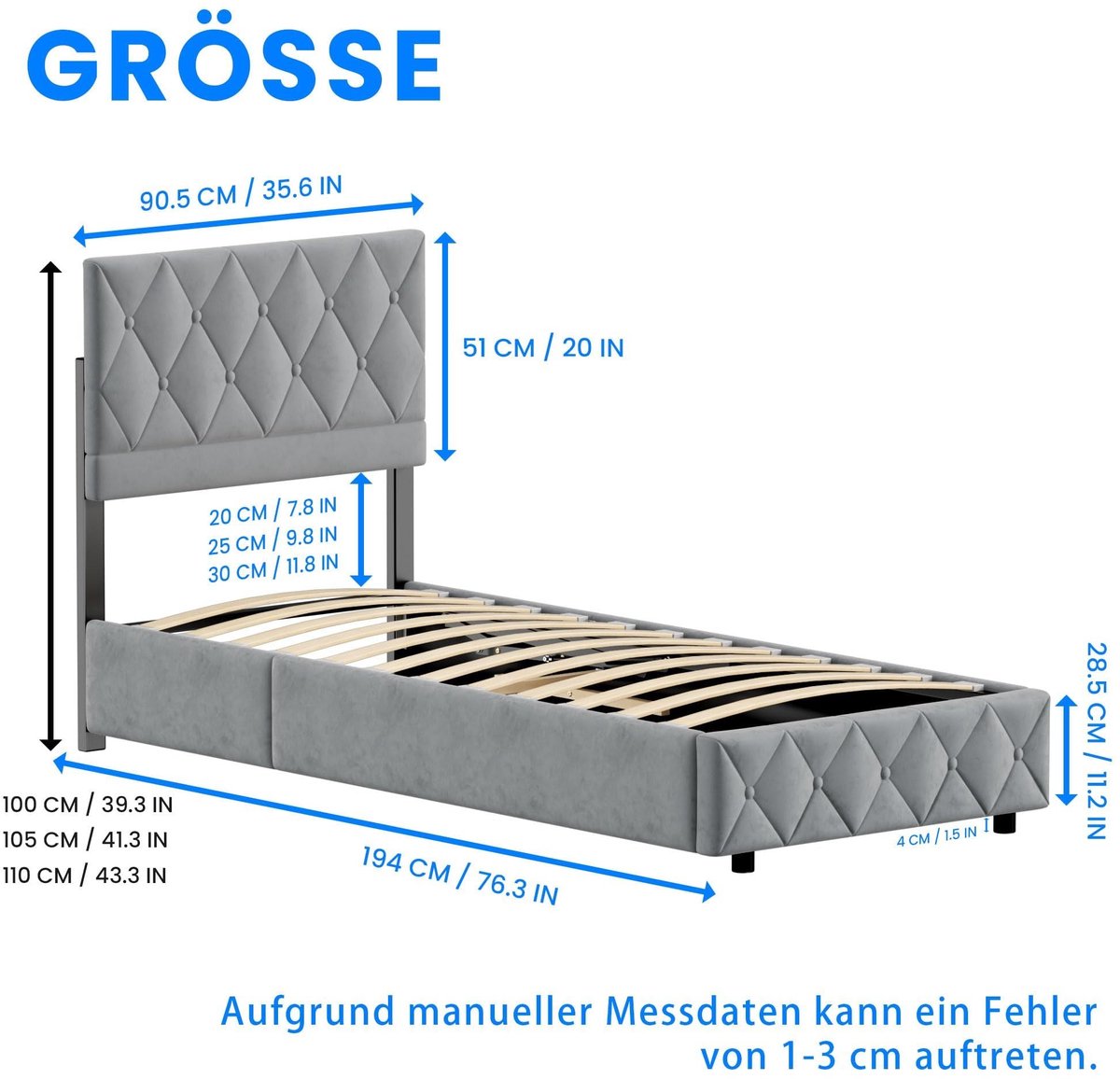 Bedboxspring – Boxspringbed – Opbergbed – Tweepersoonsbed – Slaapbed – 180x200 cm – Hydraulische Opbergruimte – Lichtgrijs Fluwelen Bekleding