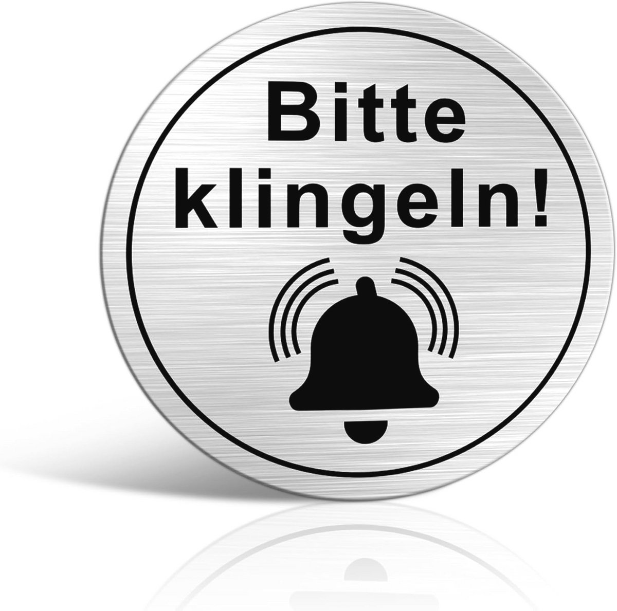 Ronde Deurbelplaat van Geborsteld Metaal - 10 cm - Waterdicht en Roestvrij