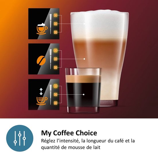 Philips 3300 Series - Espressomachine - 5 Warme & Koude Dranken - Melkopschuimer voor Cappuccino - 40% Stiller - AquaClean Filter - Volautomatisch - Zwart & Zilver - EP3329/70