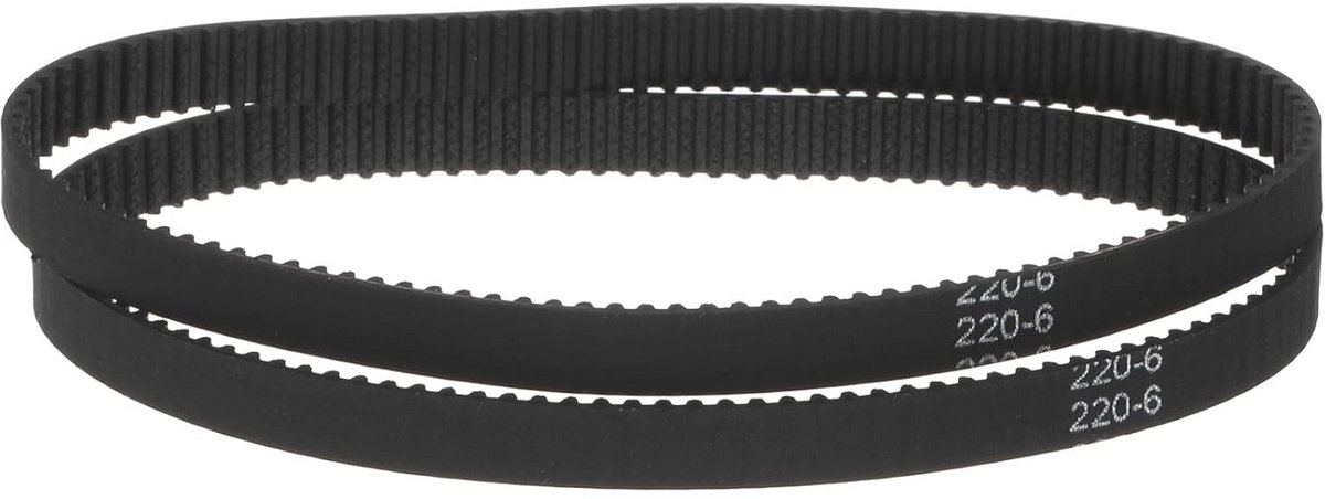 2GT Timing Riem - Gesloten Loop Rubber Belt 220-2GT-9,6mm Breed x 220mm Lengte - Hoge Precisie voor 3D-printers en CNC-machines