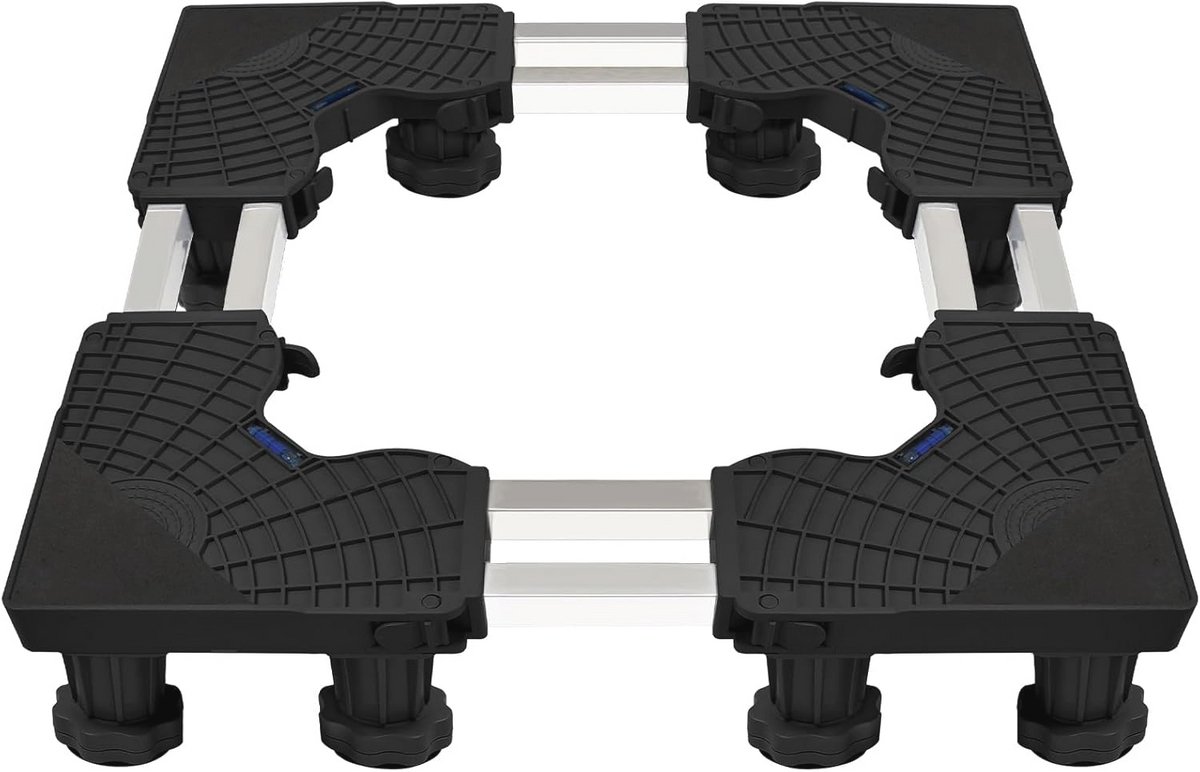 Verstelbaar Onderstel voor Wasmachines Koelkasten en Drogers – 12 Robuuste Poten Hoge Slipweerstand en Schokdemping