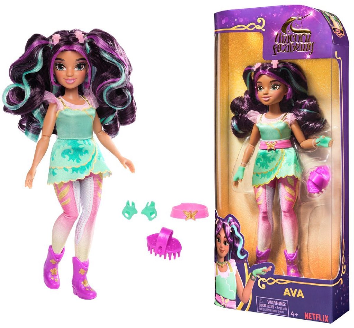 Unicorn Academy - Pop Ava - met 7 modeaccessoires en borstel — afbeelding 24