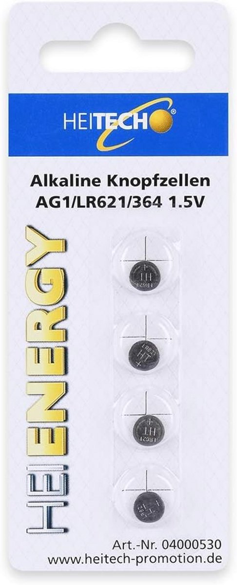 4 Stuks AG1 Alkaline Knoopcelbatterijen 1,5 V - Lekvrij en Lange Houdbaarheid
