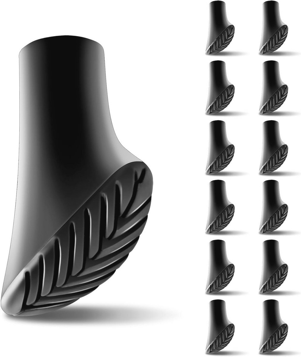 Rubberen Buffers voor Nordic Walking-stokken - 10-11 mm - 12 Stuks