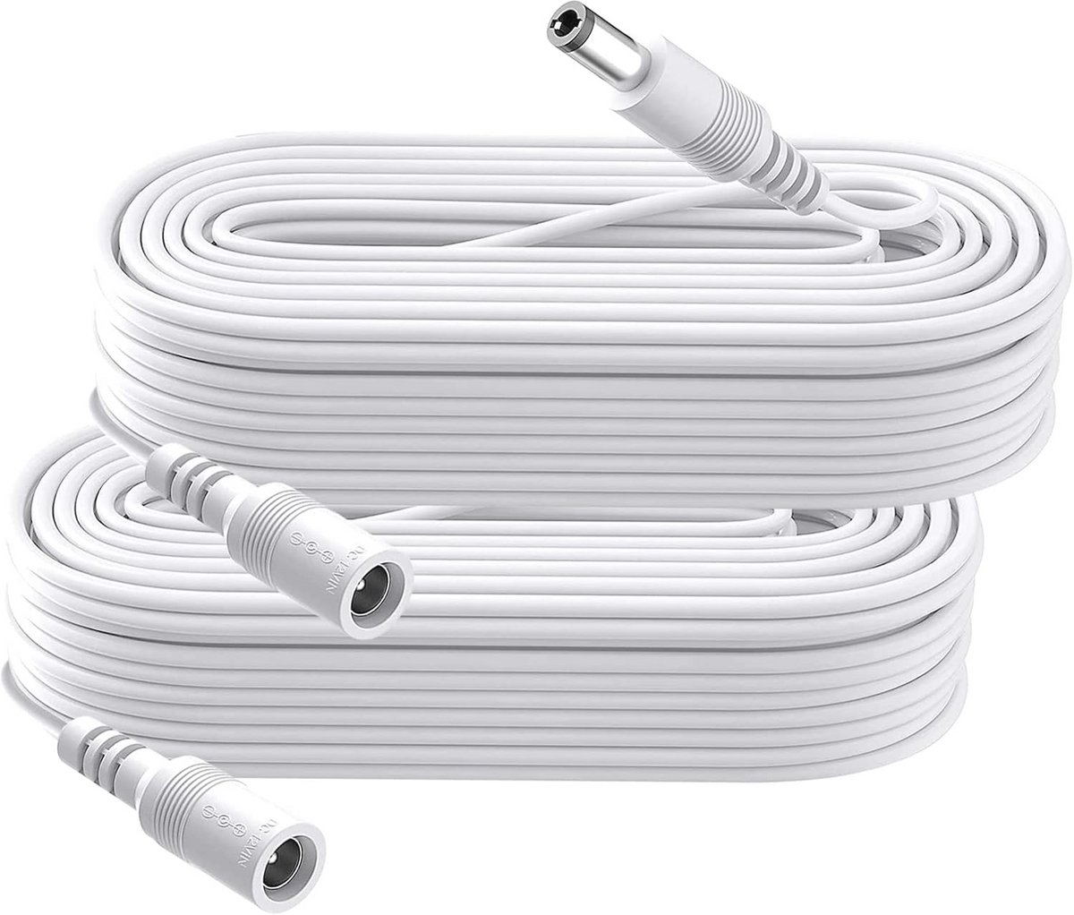 5M DC Extensiekabel 2 Stuks - Male naar Female Plug - Geschikt voor Security Camera's, DVR, Router, Printer en LED Strip