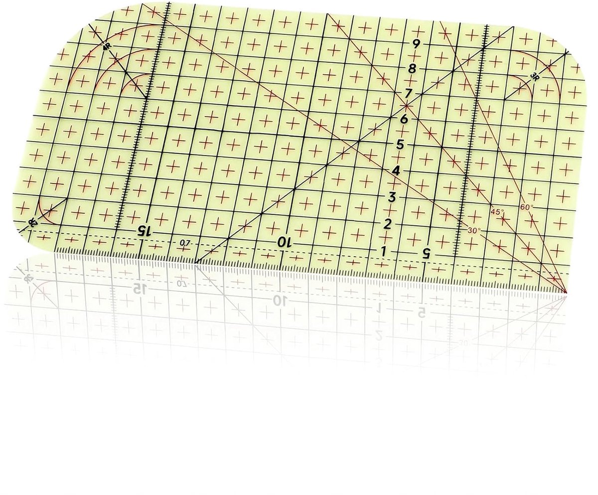 Heat-resistant Ruler - 20 x 10 cm - Universeel - Patchwork - Stijkgereedschap - Hobby - Ambachten