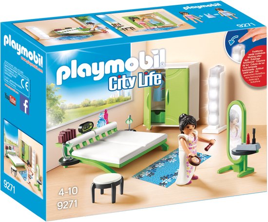 PLAYMOBIL City Life Slaapkamer met make-up tafel - 9271