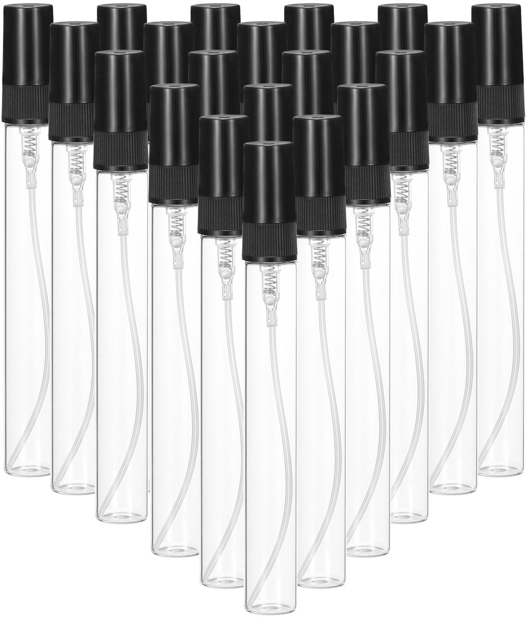 spuitfles geurmonsterflessen sproeier voor parfum reizen vloeibare etherische olie, zwart