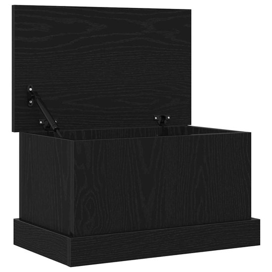 vidaXL - Coffre de rangement - Zwart - Chêne - Traité - Bois - Moyen - Coffre de rangement