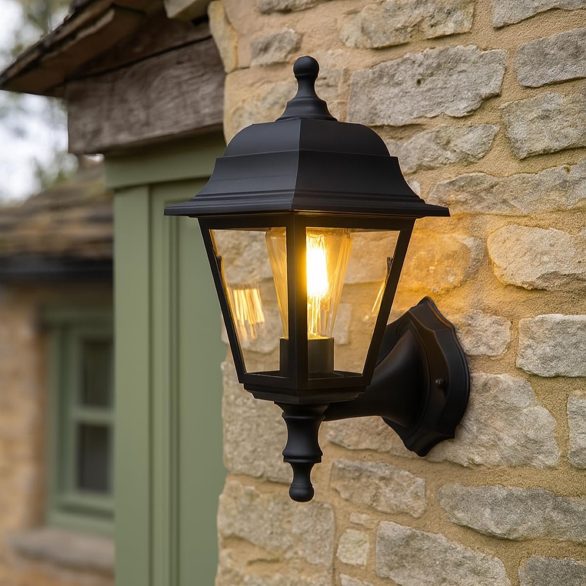 Traditionele Zwarte Buitenwandlamp - Weerbestendige Vintage Terrasverlichting