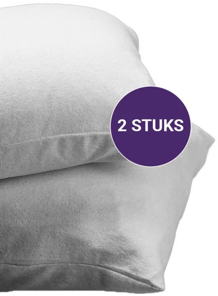 Beau Maison Molton Kussensloop - 2 Stuks - 60x70 cm met Rits