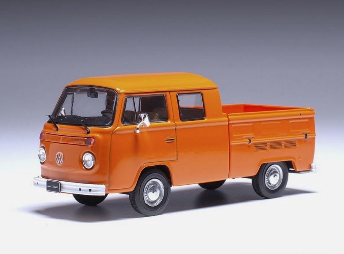 Volkswagen T2 DoKa 1972 Oranje Modelauto 1/43 Ixo Models