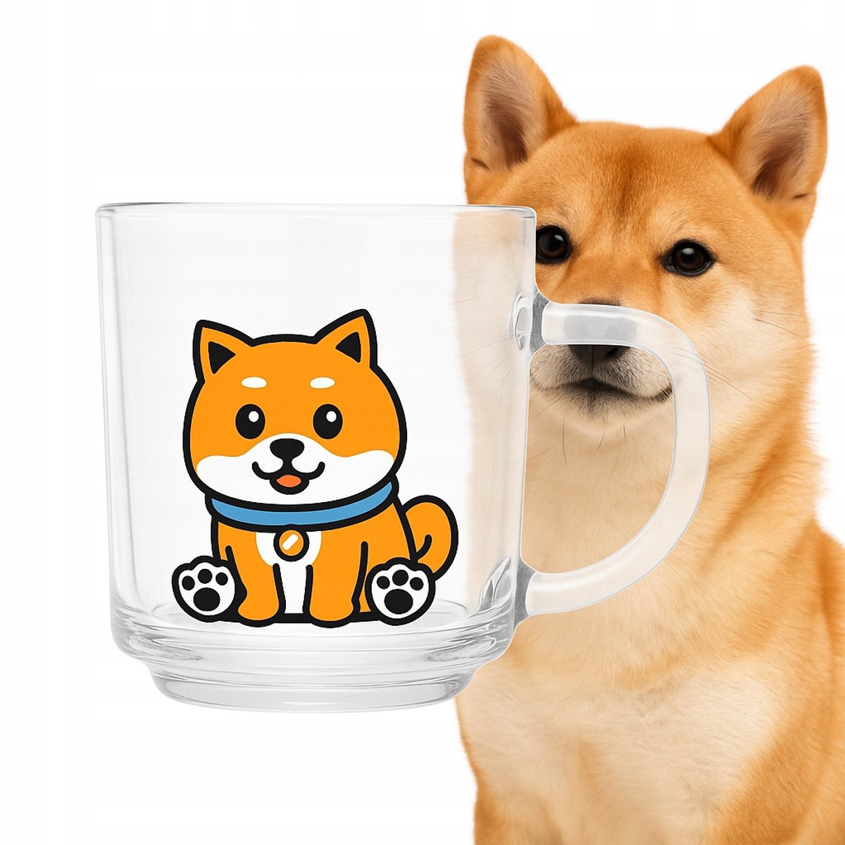 Shiba Inu Glazen Mok 220ml - Leuk voor Kinderen