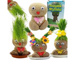 Groeiende Grasfiguur Stylist: Water Geven, Knippen, Stylen!