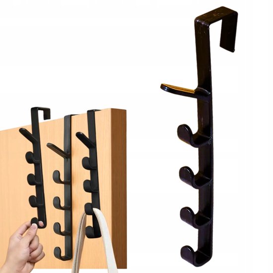 Multifunctionele deurhanger met 14 haken - geen boren - over de deur - Multi -organizer