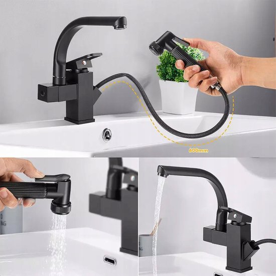 Caravan opvouwbare kraan 360 draaibare wastafelkraan keuken badkamer camper marine koud- en warmwaterkraan boot camper camperaccessoires Sterk en stevig(Cold and Hot faucet