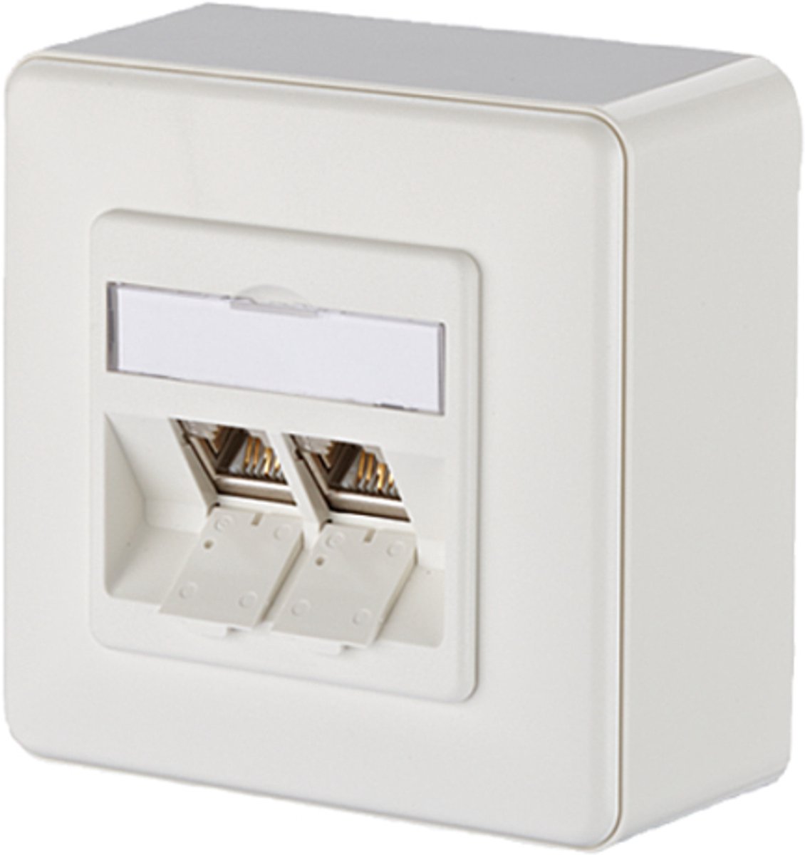 Metz Connect 1309120002-E Netwerkdoos Opbouw (op muur) CAT 6 2 poorten Zuiver wit