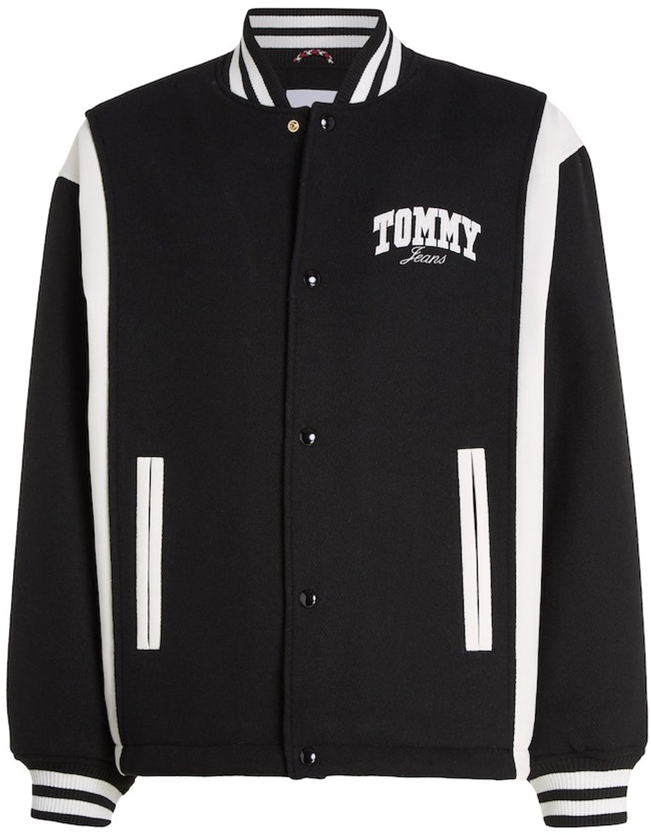 Tommy Hilfiger baseball jas XL TJM CORD WOOL MIX LETTERMAN XL Tommy Jeans Zwart