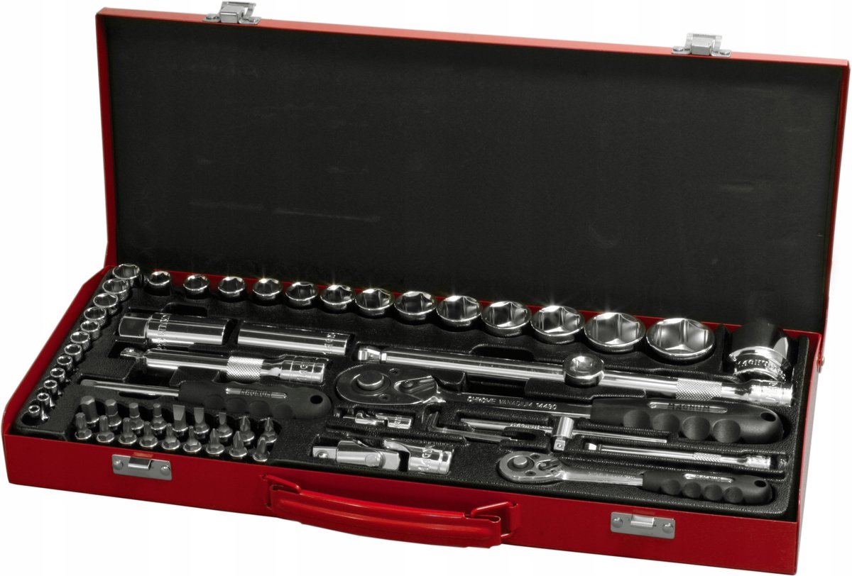 Merkloos Doppenset 1/2" & 1/4" - 59 Delig Professioneel Gereedschap