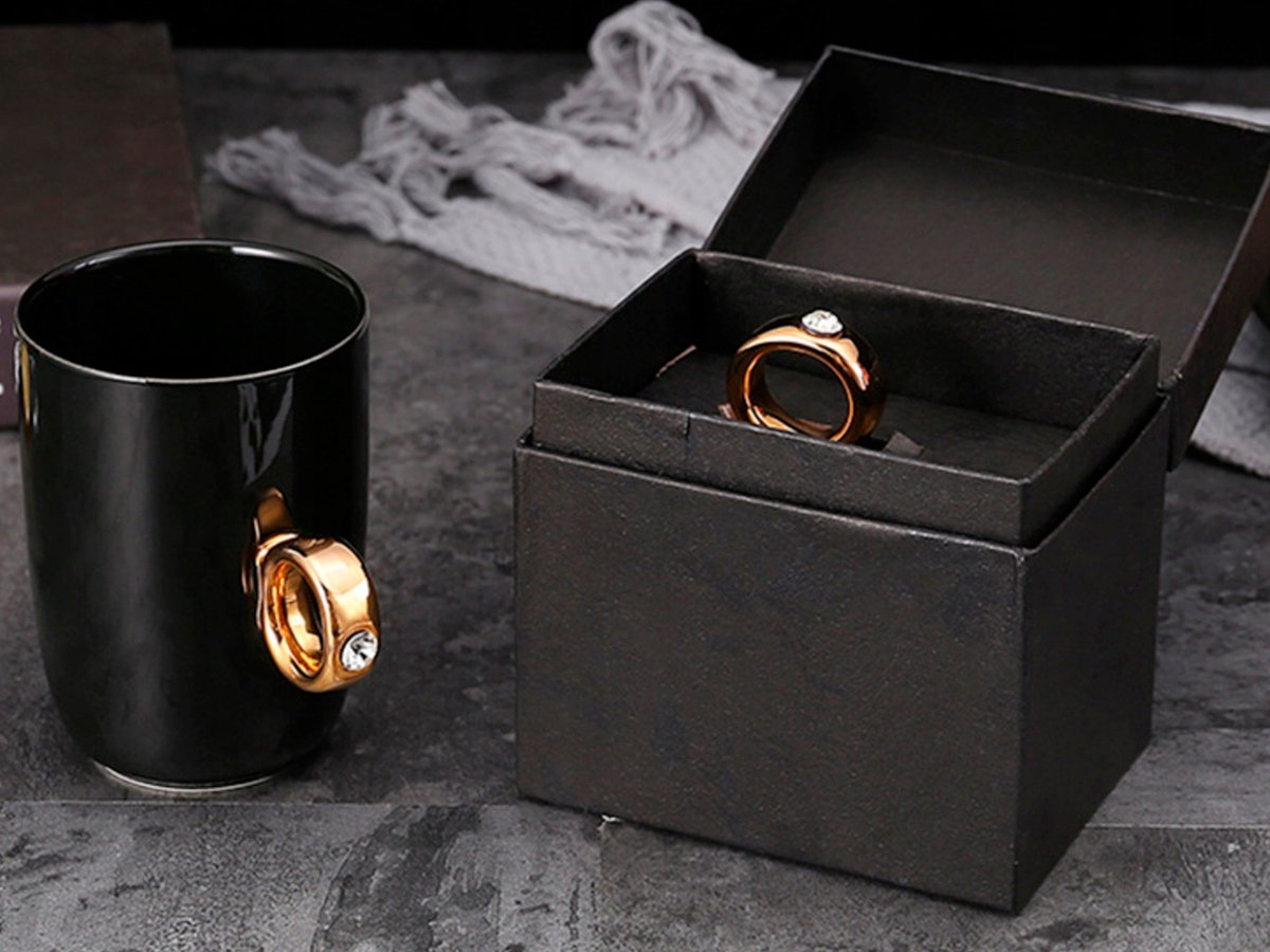 Elegante Keramische Mok met Ringvormige Handgreep - Perfect Cadeau