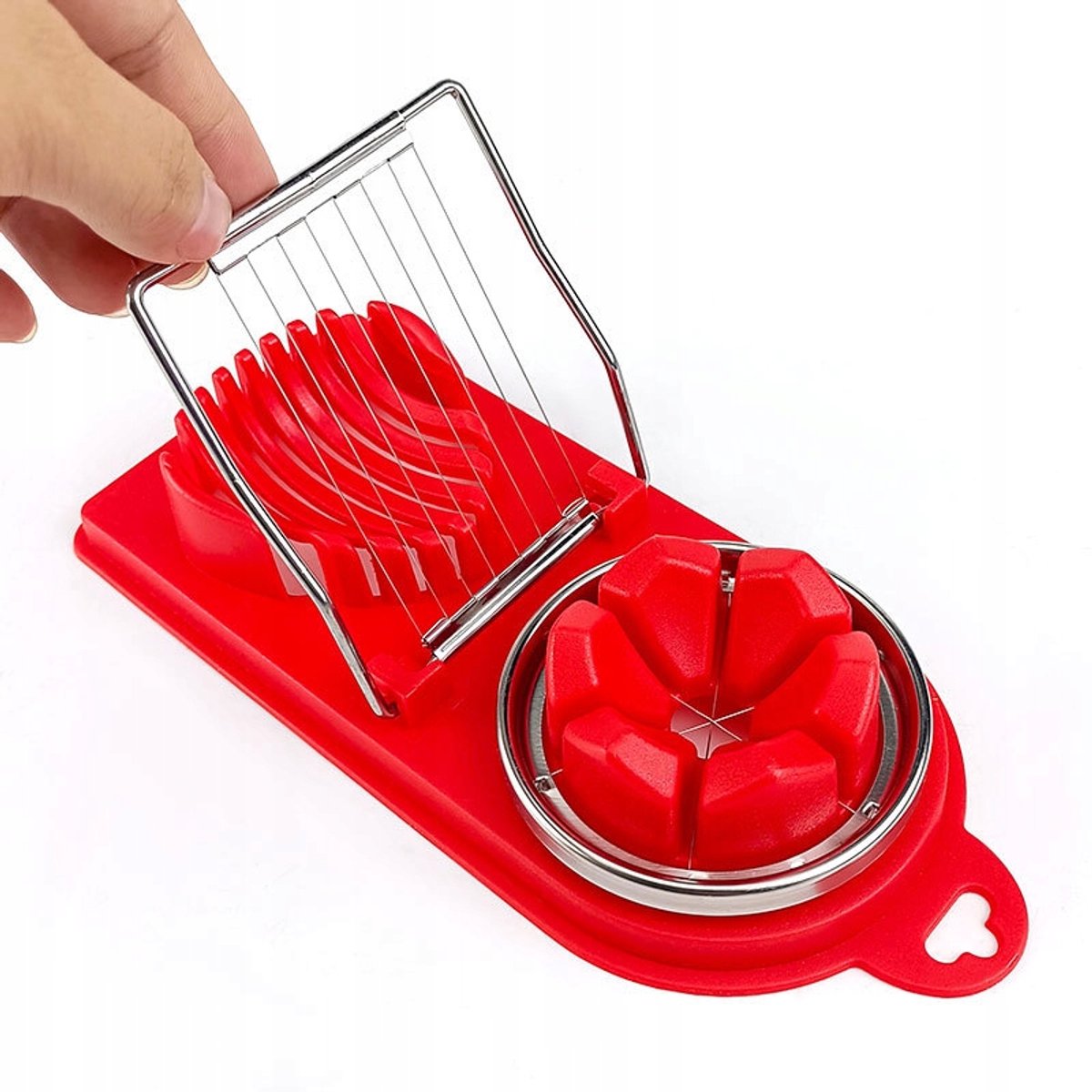 2-in-1 Eiersnijder & Mozzarellasnijder - Handige Keukenmes