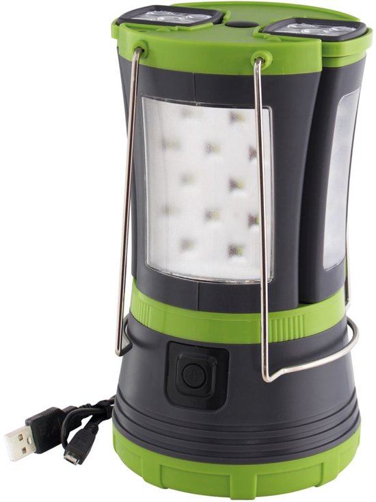 Eurotrail Campinglamp Multi Light Oplaadbaar - 500L - Antraciet/Groen van Eurotrail — afbeelding 2