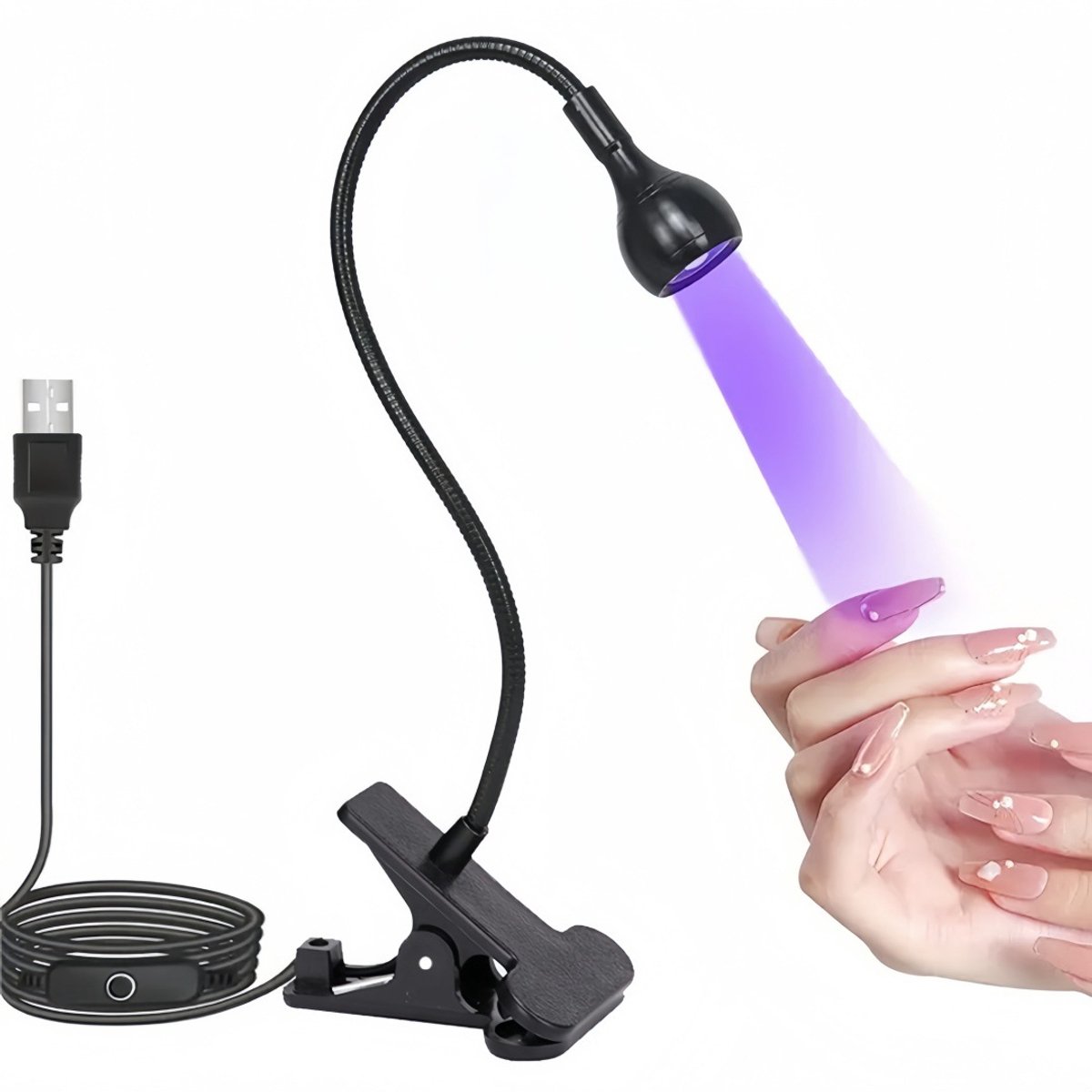 Nagellamp met één lichtlijn, UV-uithardende ultravioletlamp, nagellamp, sneldrogend, LED-nagellamp