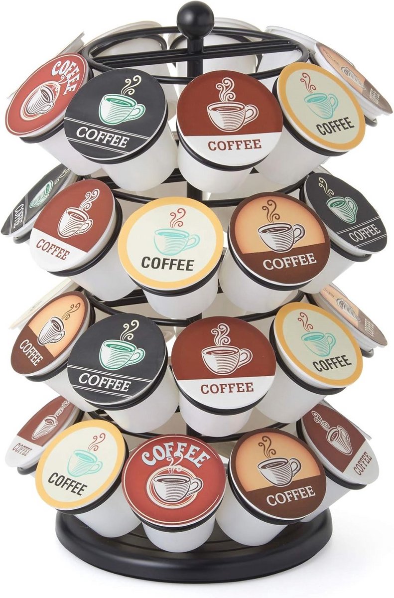 Roterende Opbergcarrousel voor 36 Koffiepads of K-Cups