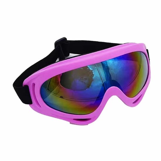 X400 Outdoor High-Definition Anti-Fog Skibril voor Elektrische Motorfietsen, Winddichte Bescherming tegen Zand en Grind, Roze