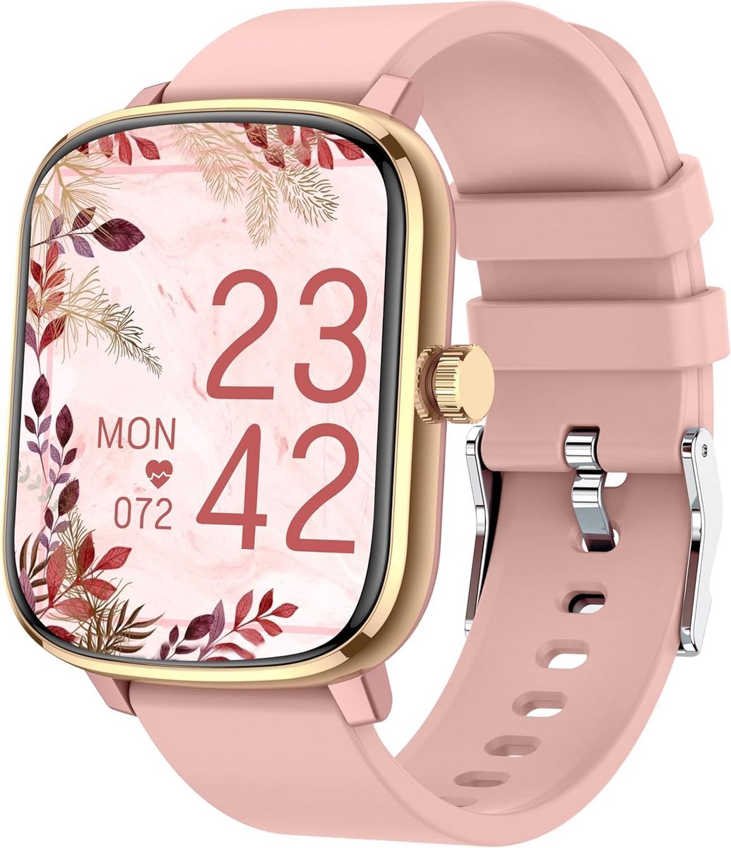 Smartwatch met 1,69 inch scherm, Bloeddruk & Hartslagmeting, 110+ Sportmodi, IP67 Waterdicht